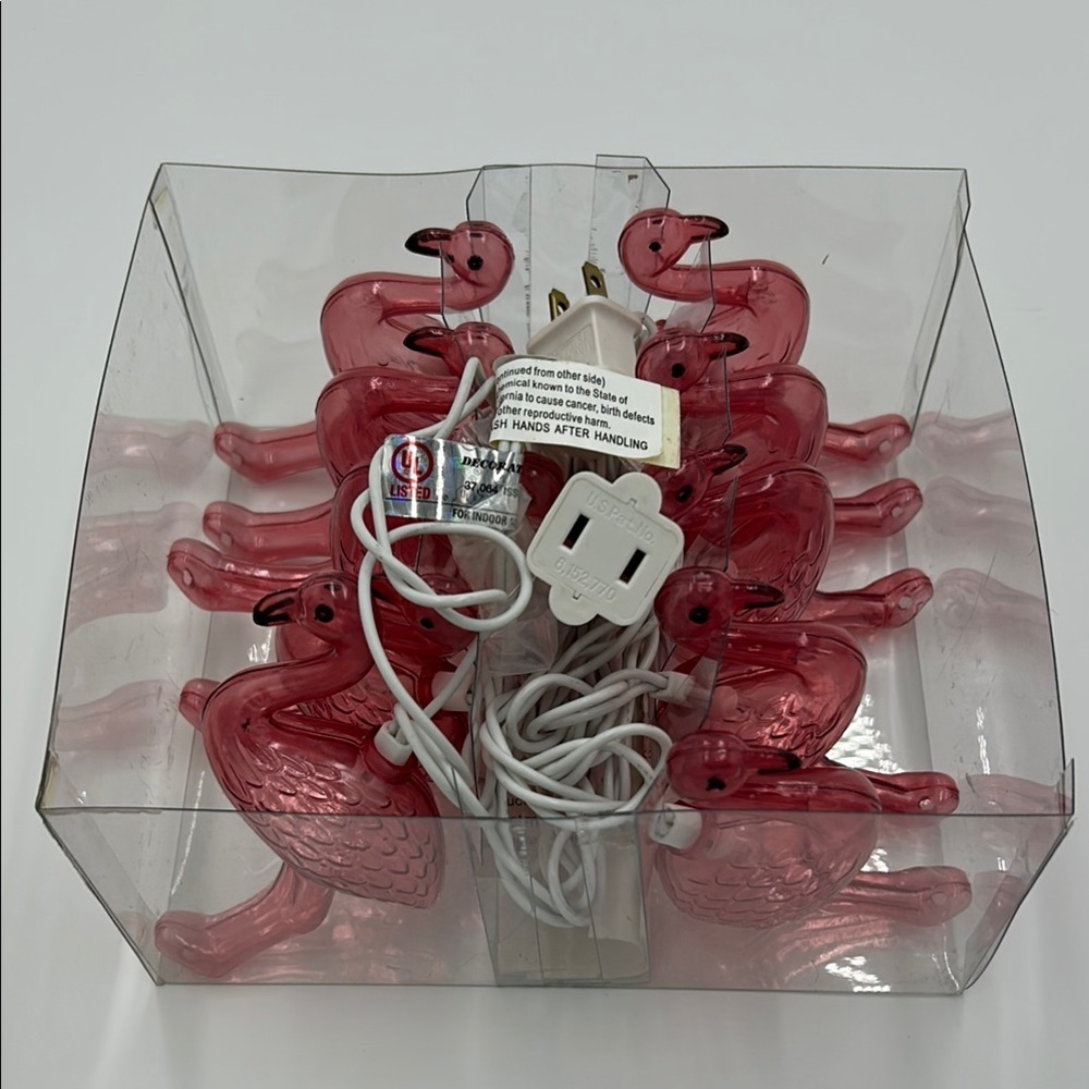Target Pink Flamingo String Lights 10pcs Plug In New in box - Picture 5 of 10